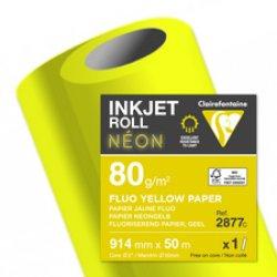 Clairefontaine Rouleau traceur jet d'encre NEON, (L)914 mm x (L)50 m (80 g/m², 5000 cm, 91.40 cm)
