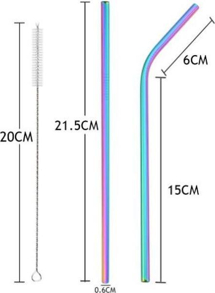 Actual product image MU Style Cocktail Series Stainless Steel Straw (Set of 11) (11 x)