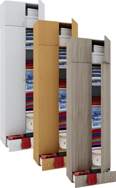 Produktbild VCM Holz Mehrzweckschrank Serie Vandol mit Drehtüren (70 x 40 x 238 cm)