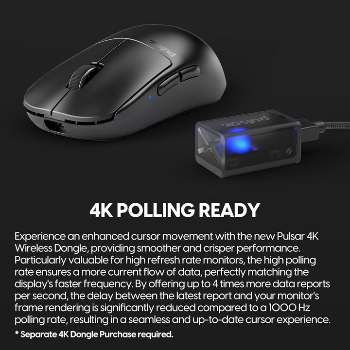 Actual product image Pulsar Gaming Gears X2H Mini Black - Muis (Cable, Wireless)