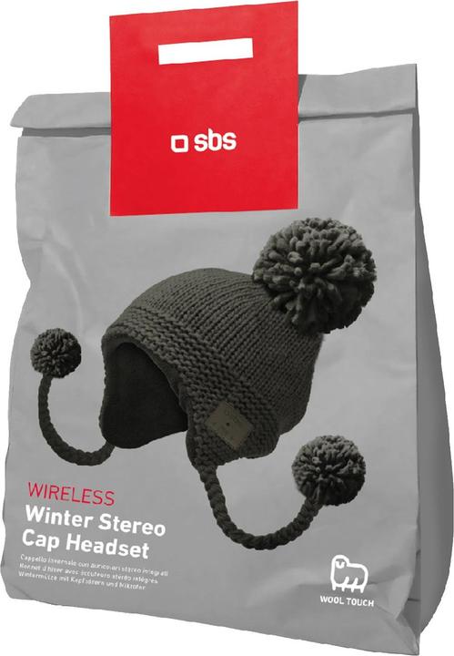 Immagine prodotto SBS Beanie con auricolari senza fili, trecce e pom pom