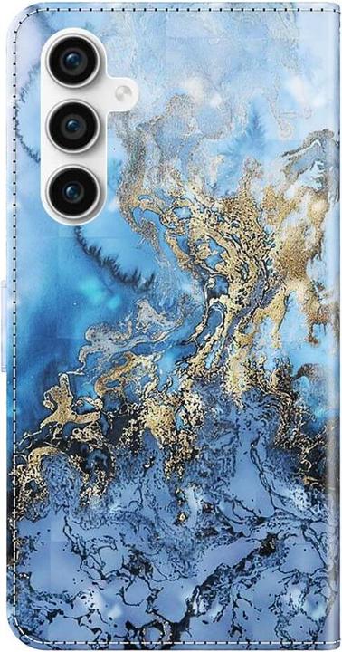 Actual product image Cover-Discount Galaxy S23 FE - Case glitter effect flowers black (Samsung Galaxy S23 FE)