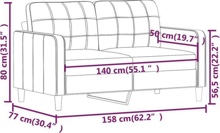Actual product image VidaXL Santino (2 person sofa)