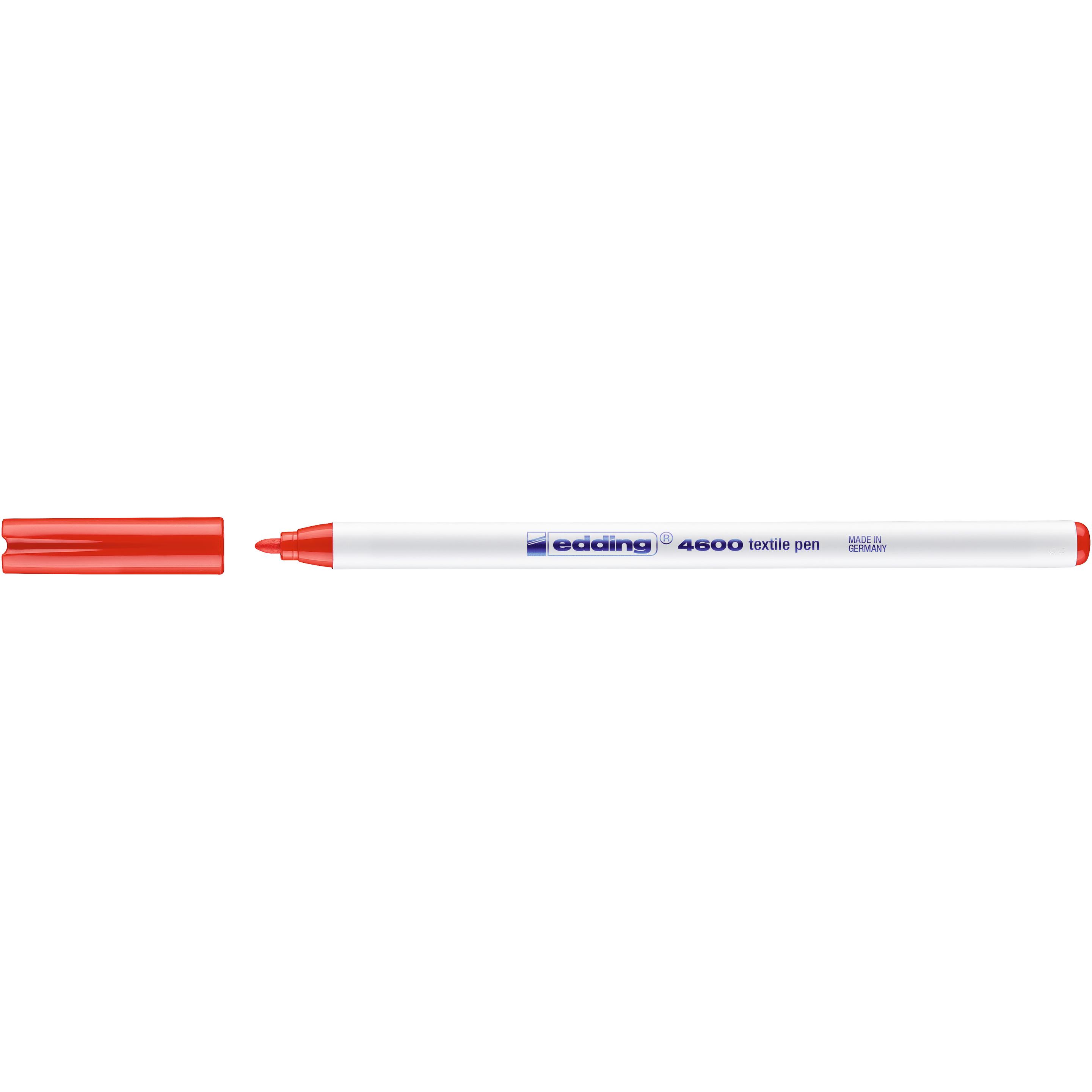 Thumbnail - Edding, Marker, 4600 - T-Shirt-Pen (Rot, 1 mm, 1 x)