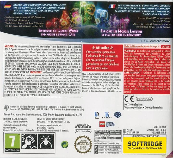 Image du produit WB Lego Batman 3 : Beyond Gotham (3DS, Multilingue)
