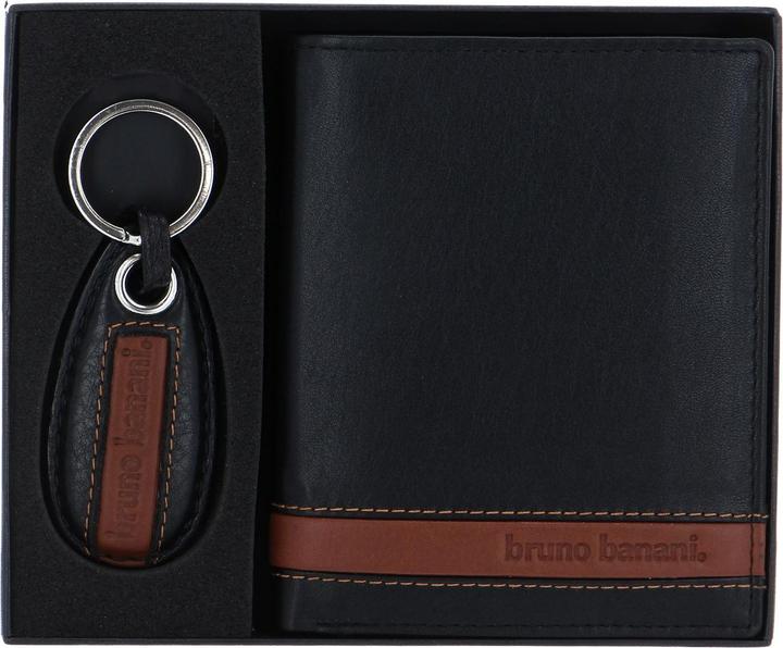 Actual product image Bruno Banani Gift Set Slim Wallet / Keychain Black