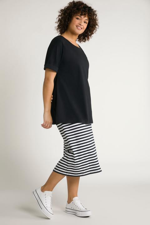 Produktbild Ulla Popken Bellieva-Kleid, Jersey, oversized, doppellagig, Halbarm, GOTS (54)