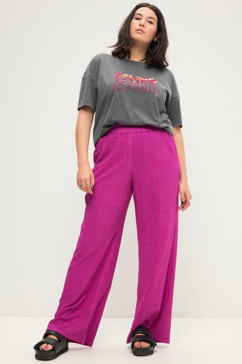 Produktbild Studio Untold Hose, Wide Legs, Krepp, Elastikbund (56)