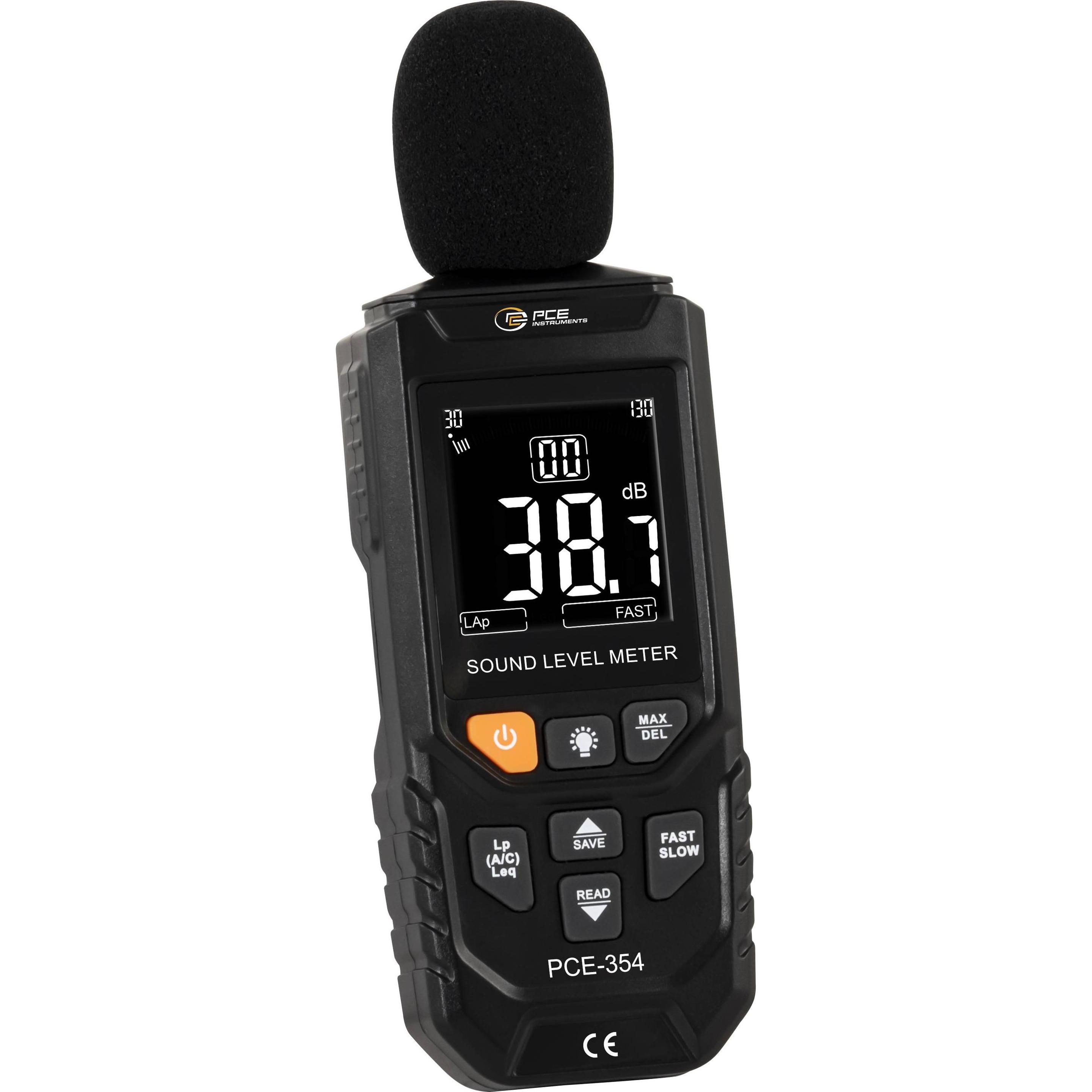 PCE Instruments, Misuratore di livello sonoro, Schallpegel-Messgerät PCE-354 30 - 130 dB 20 Hz (min)