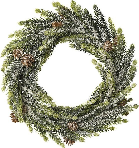 Actual product image kaiserkraft Spruce wreath with artificial snow, pack of 4, outside Ø 250 mm. (25 cm)
