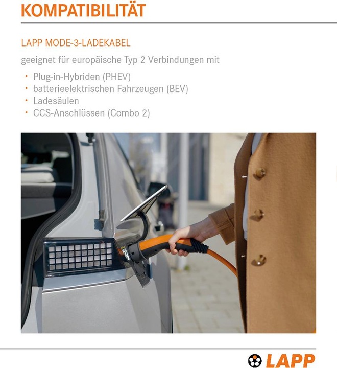 Produktbild Lapp Mobility Ladekabel (Typ 2, 22 kW, 32 A, 3 m)