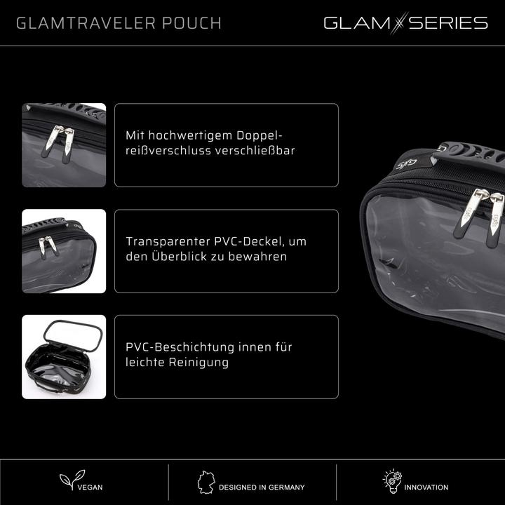 Produktbild Wiltec GlamSeries GlamTraveler Pouch Taschen Inlay 270x165x75mm Kosmetiktasche Make Up
