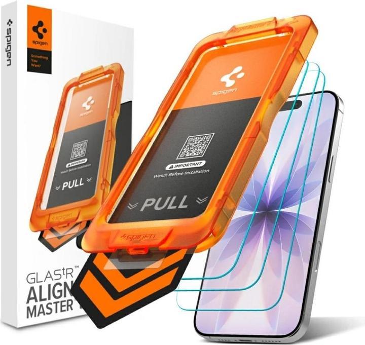 Produktbild Spigen - Glas.tR Align Master Slim (3 pack) - iPhone 17 - Clear (3 Stk., Apple iPhone 17)