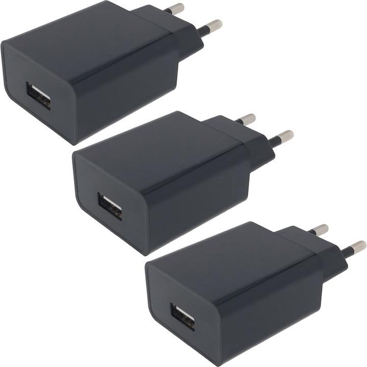 Benson Lot de 3 chargeurs USB-C, 5 W, noir (5 W, 1 portion)