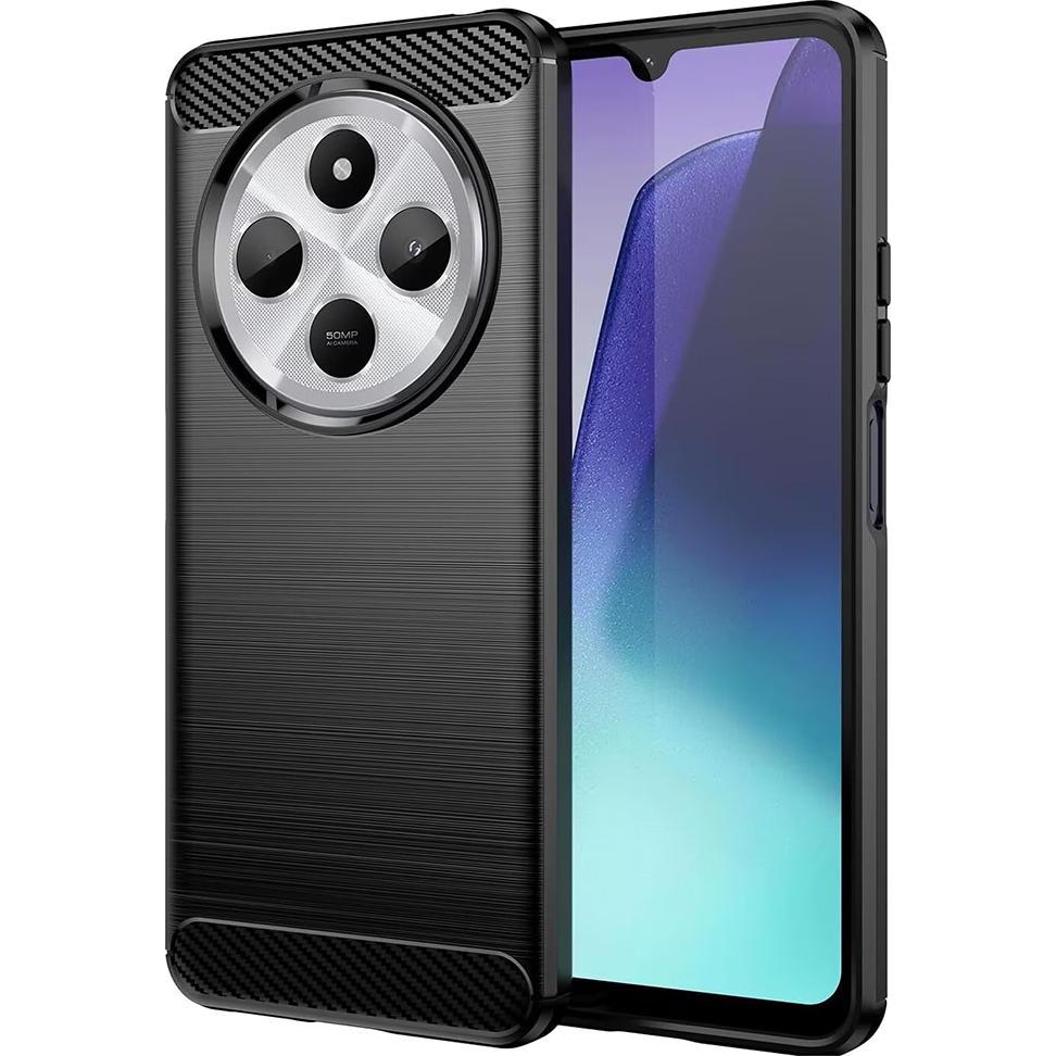 Techsuit - Carbon Silicone - Xiaomi Redmi 14C / Poco C75 - Black (Xiaomi Redmi 14C, Xiaomi Poco C75), Smartphone Hülle, ...