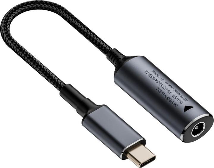 Actual product image PowerGuard DC-Charge55x21 DC Barrel Round Plug 5.5 x 2.1mm to USB-C Charge Adapter 140W (140 W)