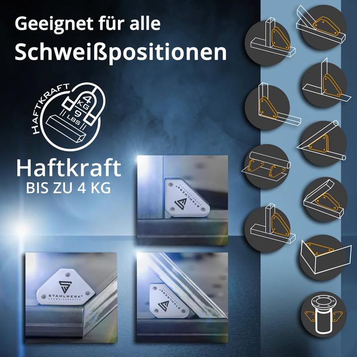 Produktbild Stahlwerk 6 Ã— Magnet-Schweisswinkel 30° x 45° x 60° x 75° x 90° x 135°, 2 x 4 kg