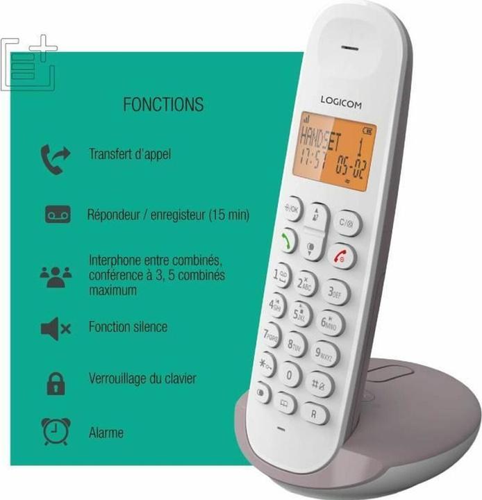 Image du produit Logicom Kabelloses Telefon ILOA 155T SOLO Taupe
