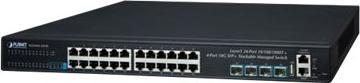 Immagine prodotto Planet L3 24 porte 10/100/1000T + 4 porte SFP+ gestite (24 porte)