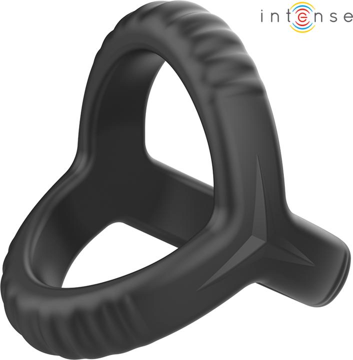 Produktbild Intense Carson Doppelter Penisring Aus Silikon Schwarz Modell 4 (4.50 cm)
