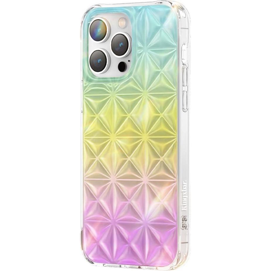 Kingxbar Miya Series Case für iPhone 14 Pro Cover Rückseite Rainbow (Apple iPhone 14 Pro), Smartphone Hülle, Mehrfarbig