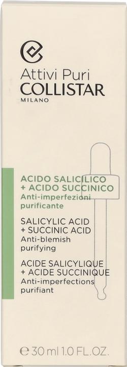 Actual product image Collistar Attivi Puri Salicylic Acid + Succinic (30 ml)