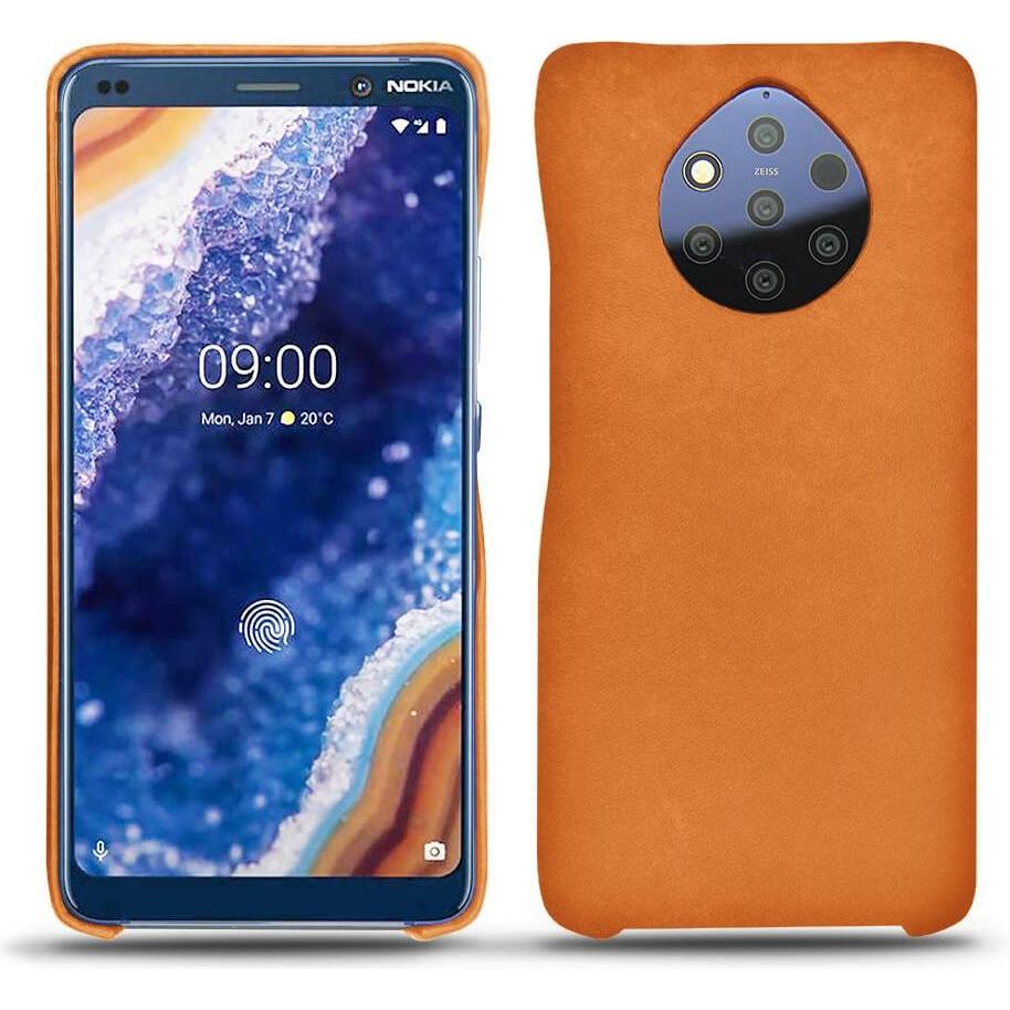Noreve Lederschutzhülle (Nokia 9 PureView), Smartphone Hülle, Orange