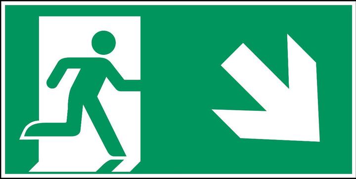 Actual product image Brady ISO safety sign - Emergency exit right