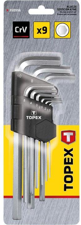 Actual product image Topex Rinkinys Allen key type L 1.5-10 mm 9 pcs (35D956)