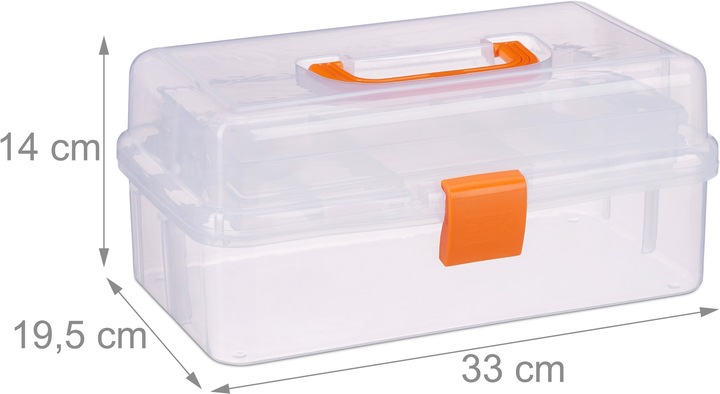 Produktbild Relaxdays Plastikbox (33 x 19.5 x 14 cm, 9 l)
