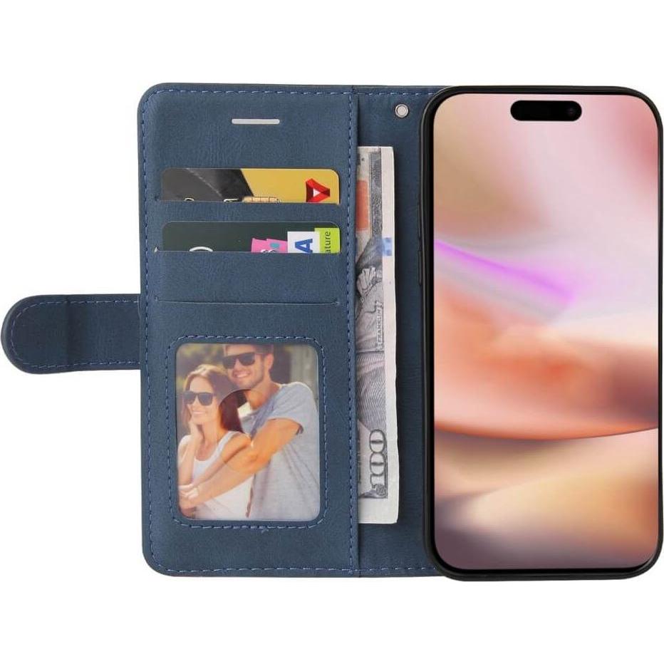 Thumbnail - Cover-Discount iPhone 16 Plus - Zweifarbige Etui Hülle (Apple iPhone 16 Plus), Smartphone Hülle, Blau