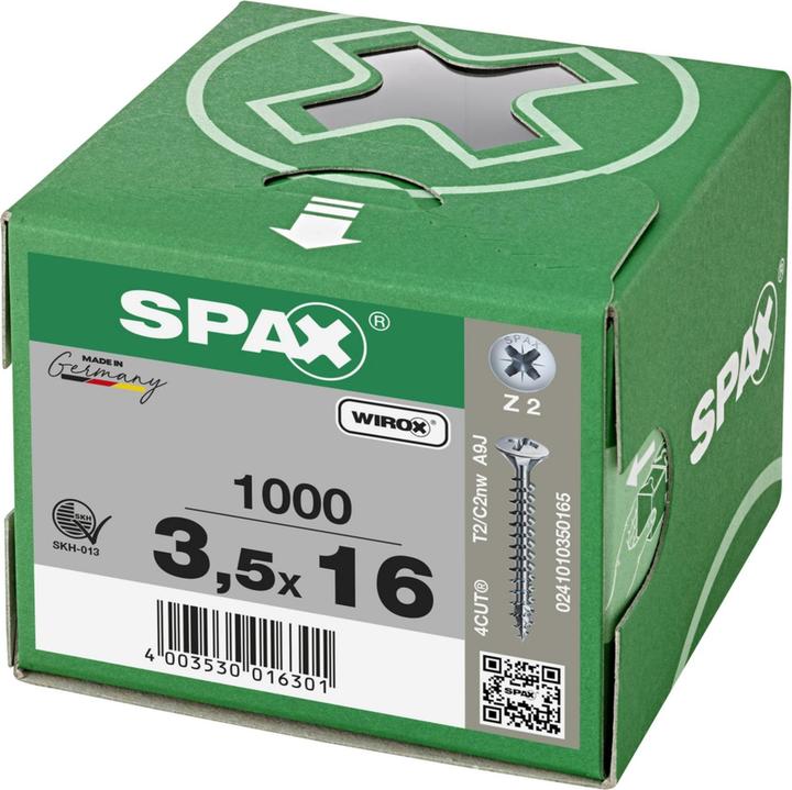 Actual product image Spax Linsenmultikopf Bremsrippen Z2 Vollgewinde Wirox (1000 Screws per piece)