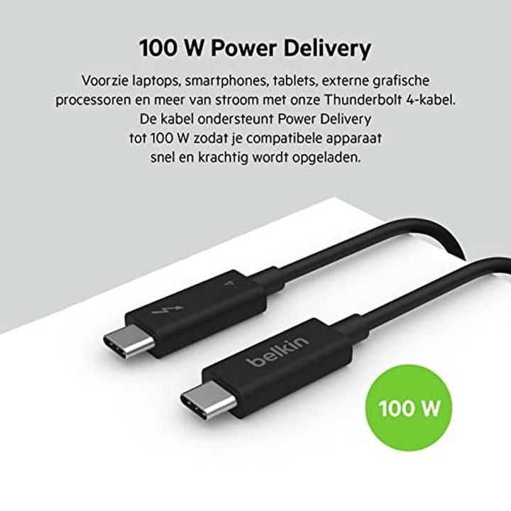 Image du produit Belkin USB C (Thunderbolt 4) - USB-C (Thunderbolt 4) (2 m, USB 4.0, 100 W)