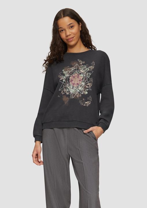 Produktbild S.Oliver Sweatshirt Gewaschenes Sweatshirt mit überschnittenen Schultern (S)