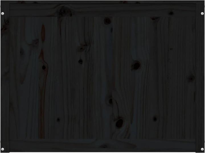 Actual product image vidaXL Wäschetruhe Schwarz 88,5x44x66 cm Massivholz Kiefer,Farbe