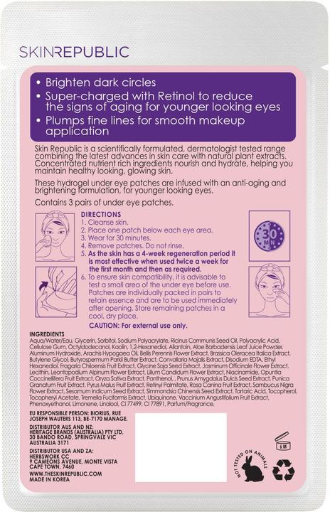 Produktbild Skin Republic Retinol Under Eye Patch (Augenpflege Gel)