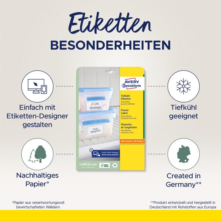 Produktbild Avery Tiefkühl-Etiketten