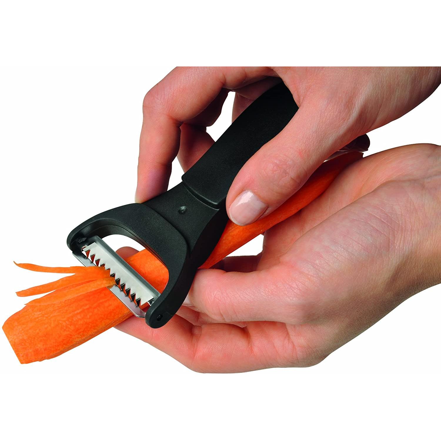 Thumbnail - Silit Sparschäler Gemüseschäler mit Julienne-Schneider 14cm Edelstahl Kunststoff, Sparschäler, Rot, Schwarz