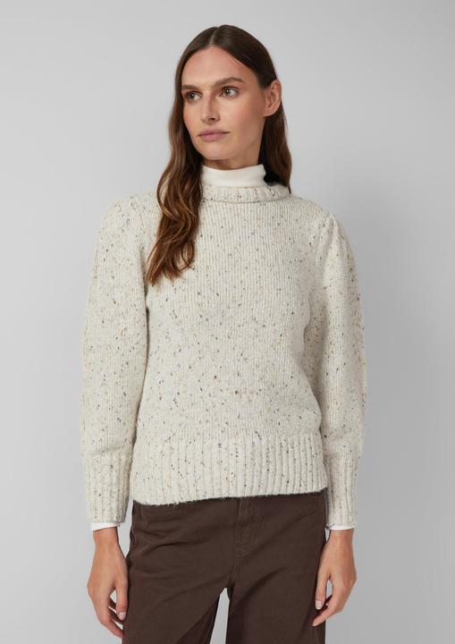 Produktbild s.Oliver Strickpullover Strickpullover mit Puffärmeln aus Baumwollmix (42)