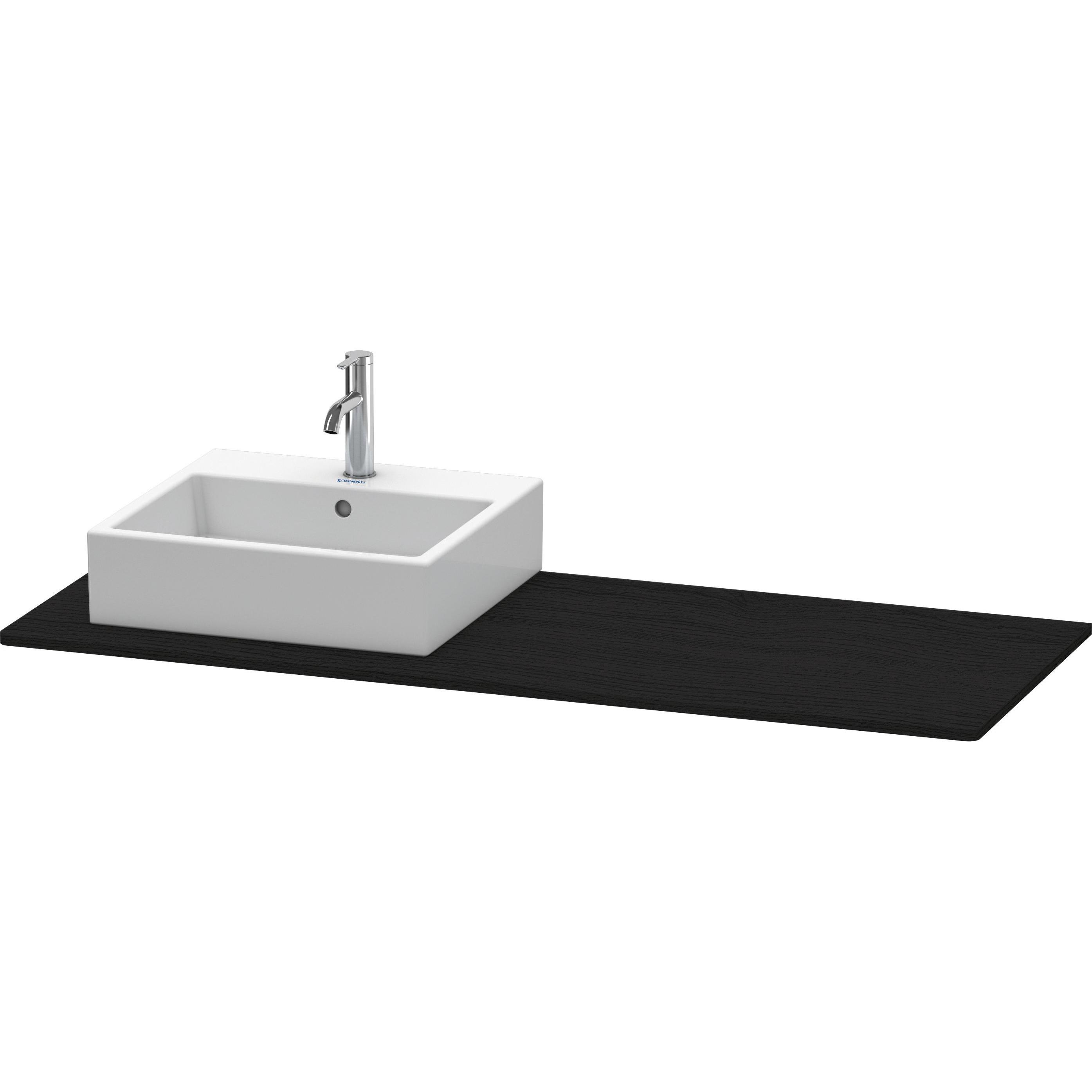 Duravit, Consolle per lavabo, Console XSquare, 1 découpe à gauche, 1400x16x550mm, XS060GL1616, XS060GL1616