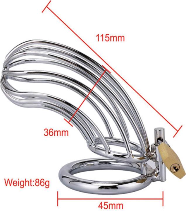 Actual product image XXdreamSToys Metal Cock Cage Banana Shape