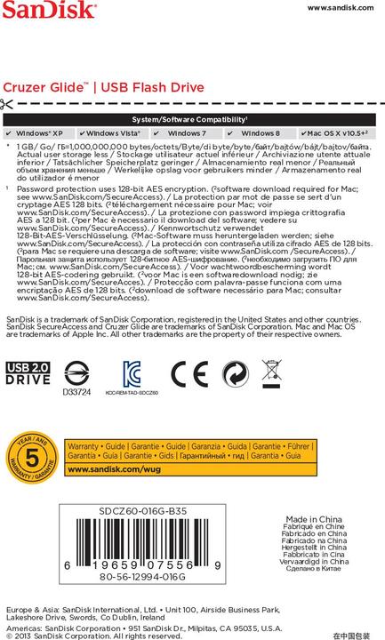 Immagine prodotto Sandisk Cruzer Glide (16 GB)