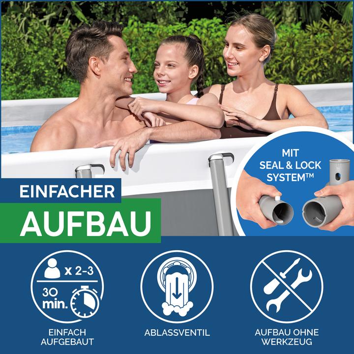Actual product image Bestway Power Steel Above Ground Pool Set 5.49 m x 2.74 m x 1.22 m (549 x 274 x 122 cm)