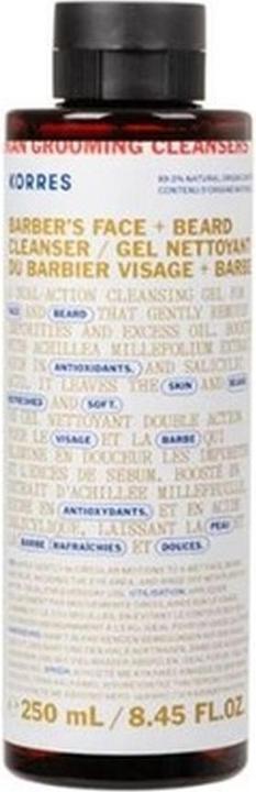 Korres Athenian Grooming Cleansers Refreshing Gel Cleanser For Face & Beard 250 Ml (Reinigungsgel, 250 ml)