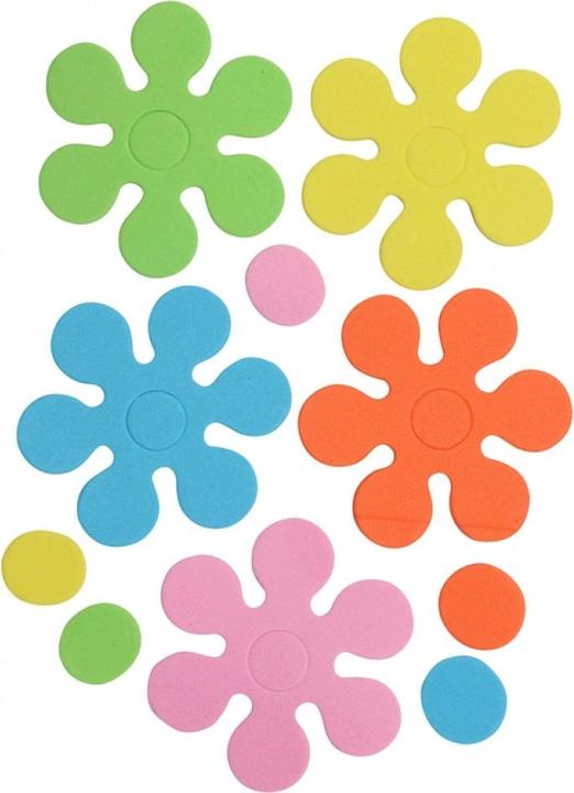 Produktbild Glorex Moosgummi Sticker 72 St. Blumen, selbstklebend
