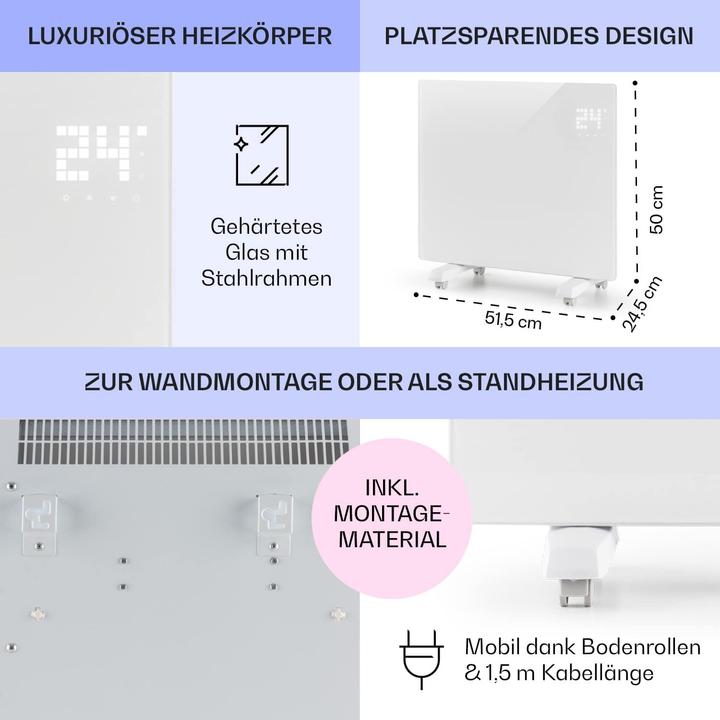 Produktbild Klarstein Elektroheizung, Bornholm Single Smart (1000 W)