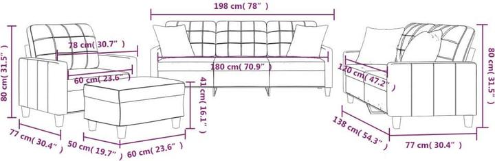 Produktbild vidaXL Sofagarnitur (Polstergruppe)