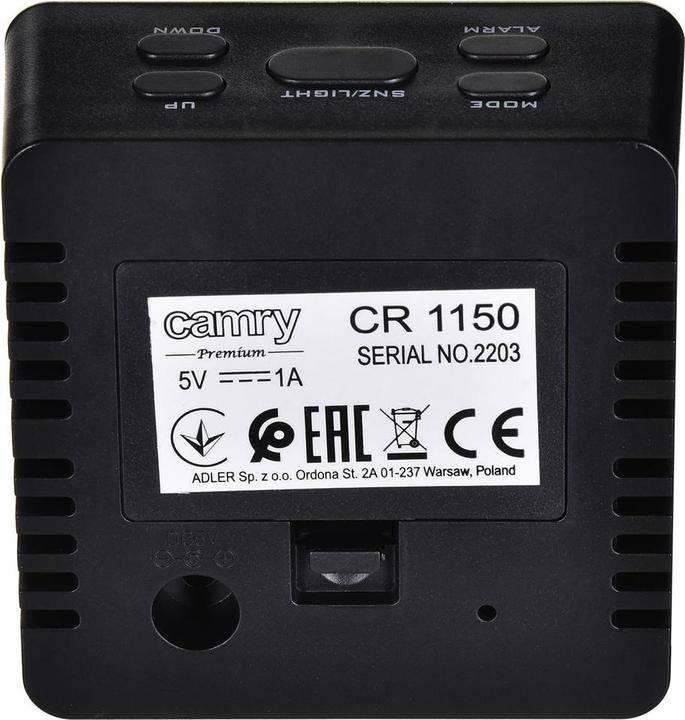 Actual product image Camry LED alarm clock