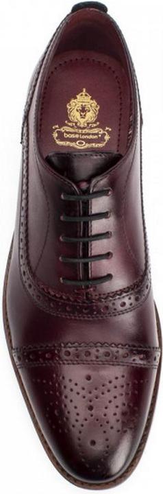 Actual product image Base London Mens Cast Washed Lace Up Leather Brogue Shoe (44)