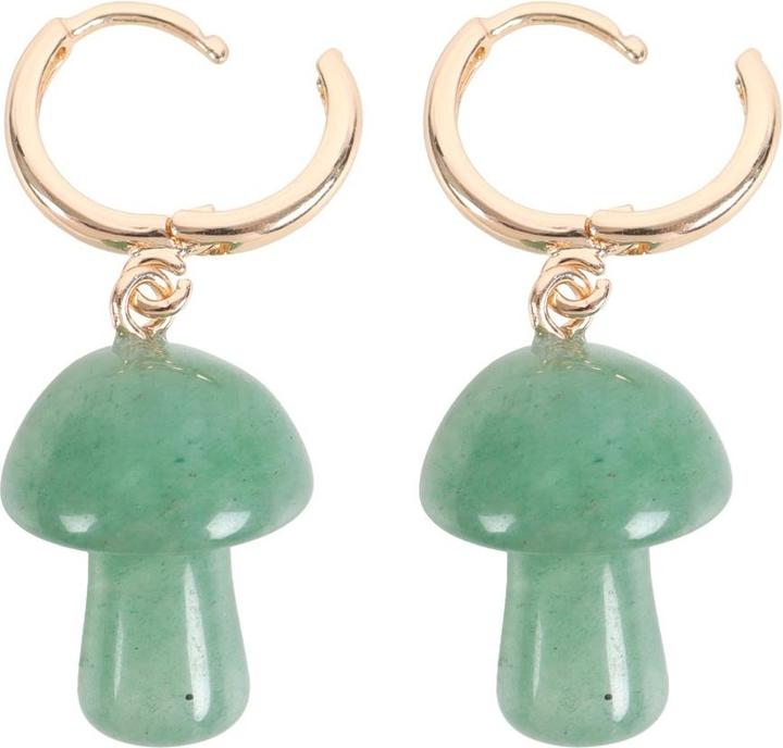 Immagine prodotto Something Different Orecchini a cerchio con fungo in avventurina (100% materiale sintetico)